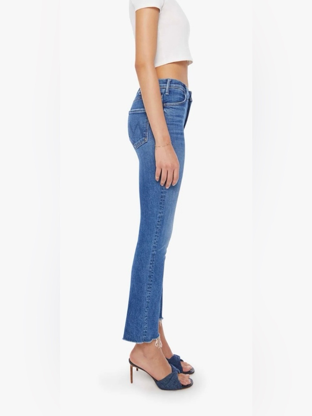 ✨MOTHER The Hustler High Rise Ankle Fray Jeans | Layover | Size 27 - Picture 4 of 15